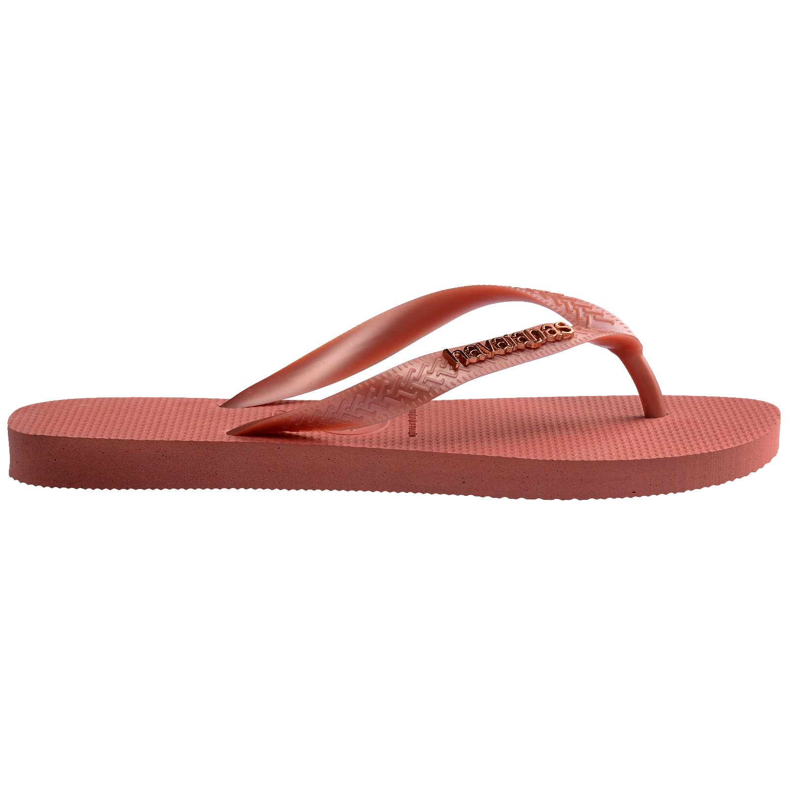 Women's Top Logo Metallic Flip Flops