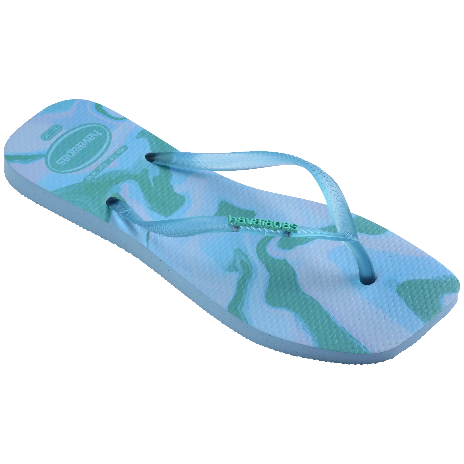 Women's Slim Square Jelly Flip Flops