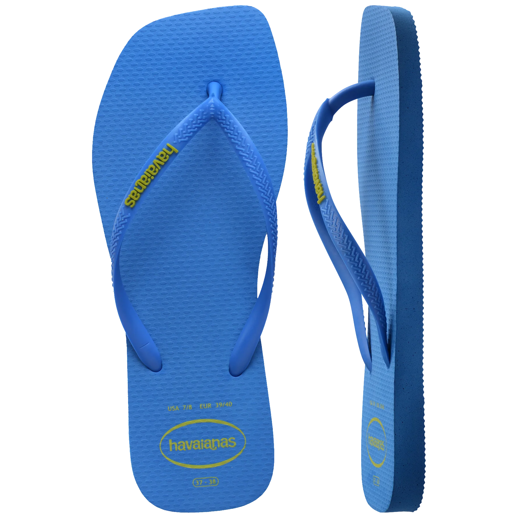 Women's Slim Square Logo Pop Up Flip Flops