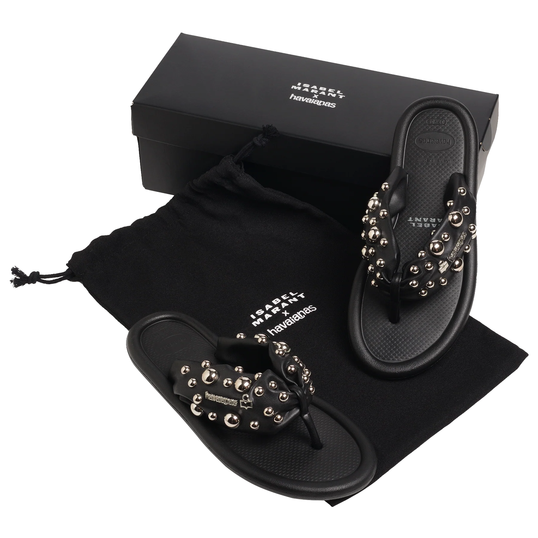 Women's Isabel Marant Maxi Puffed Studs Flip Flops