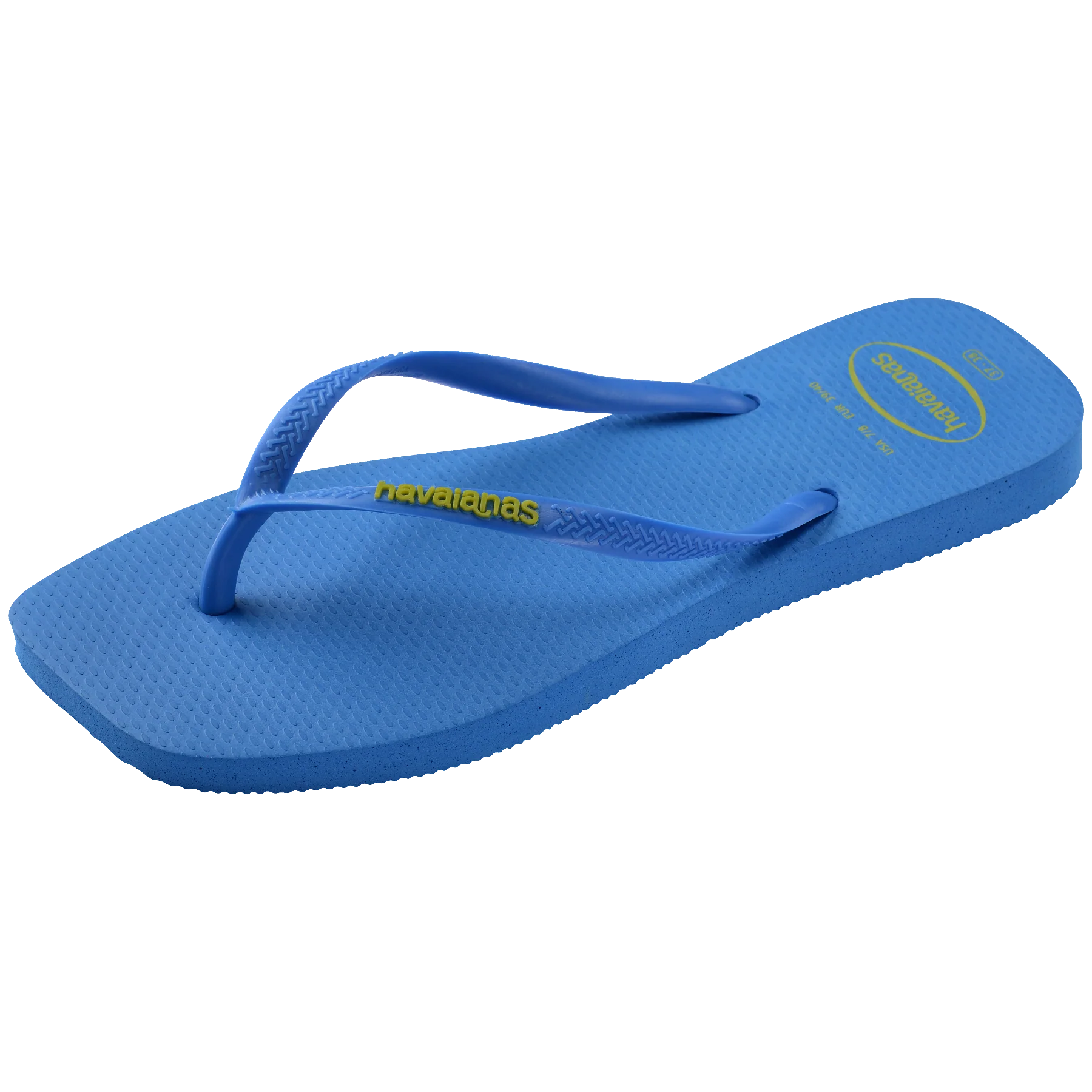 Women's Slim Square Logo Pop Up Flip Flops