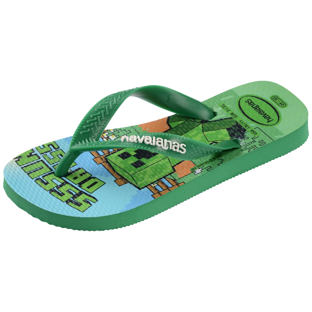 Kids' Minecraft Top Flip Flops