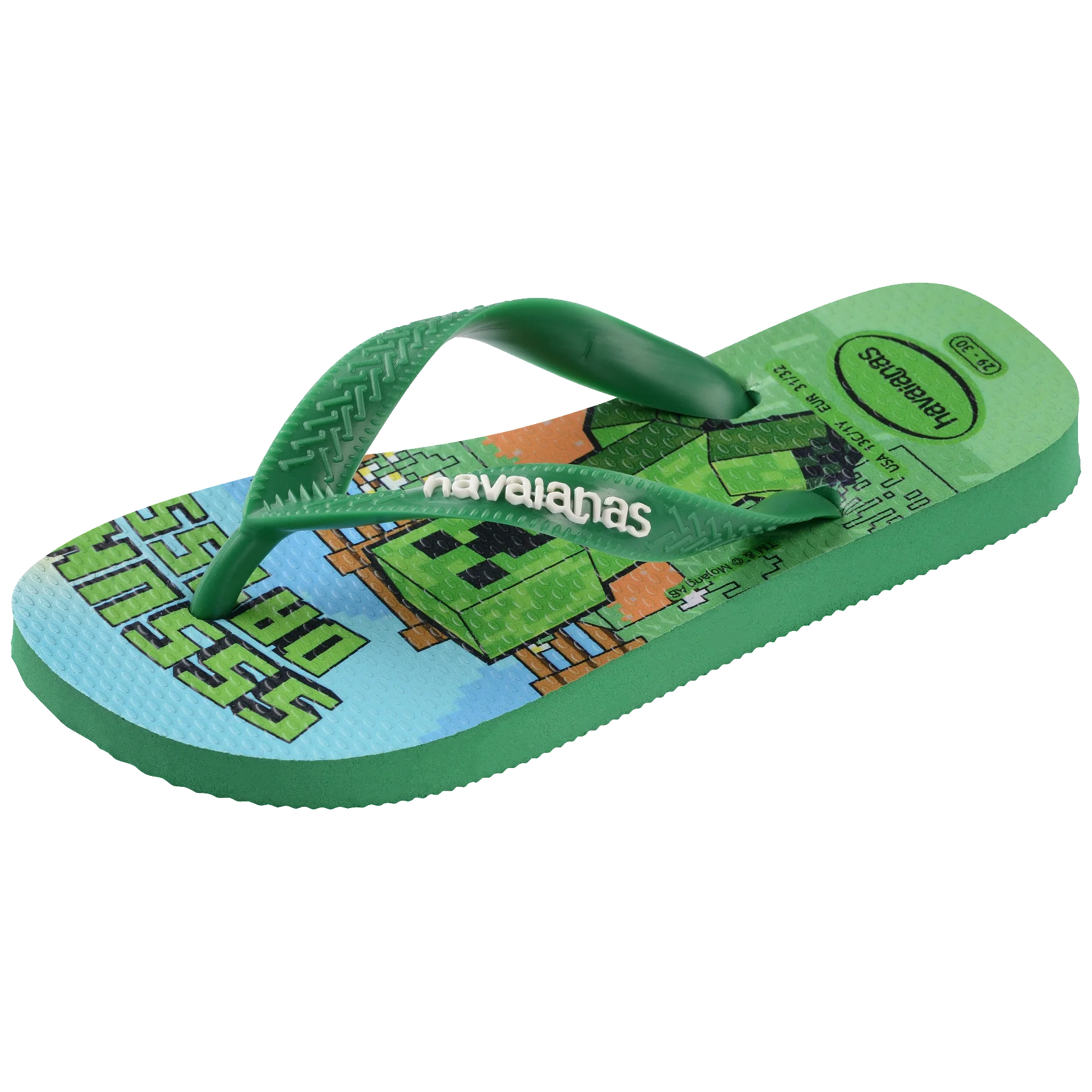 Kids' Minecraft Top Flip Flops