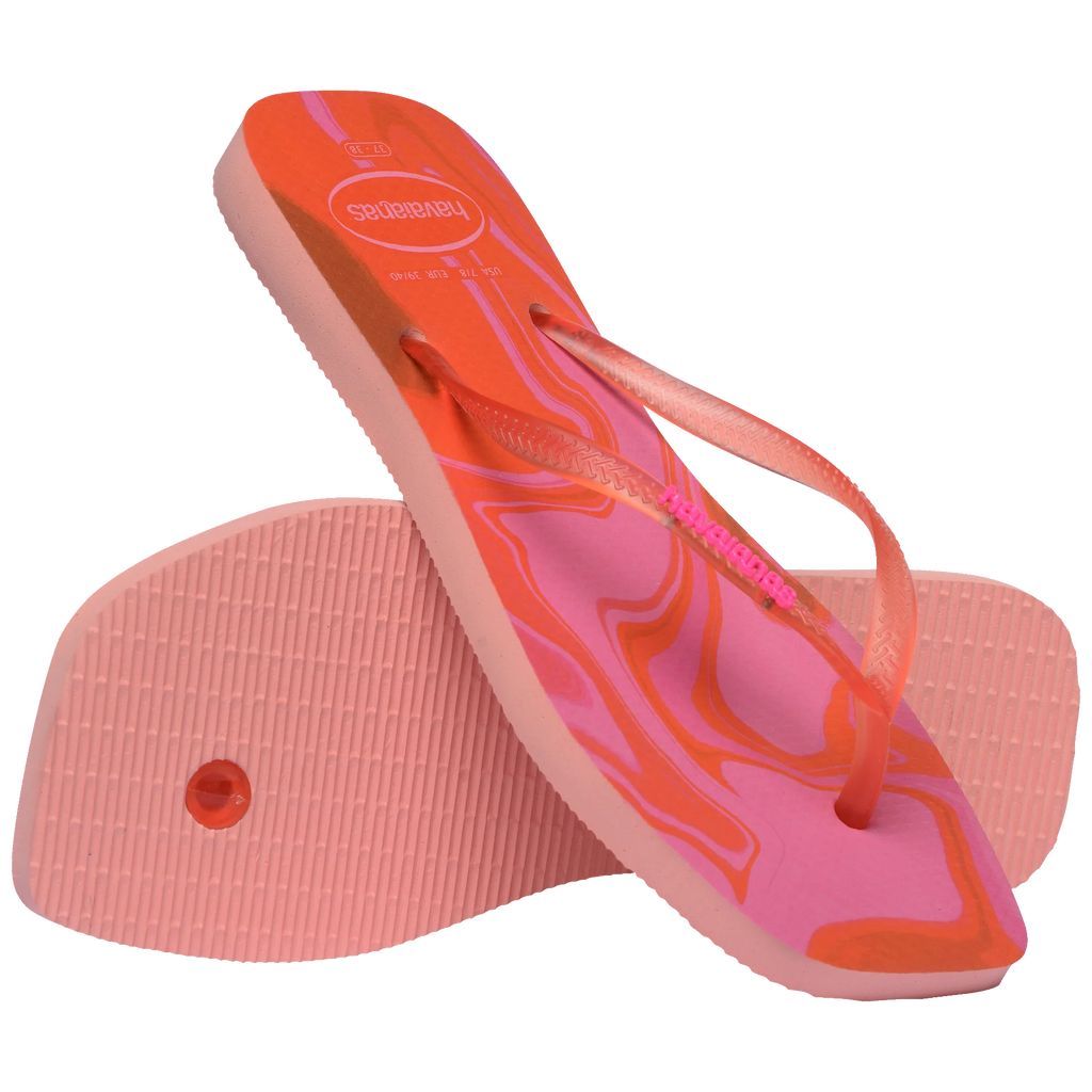 Women's Slim Square Jelly Flip Flops