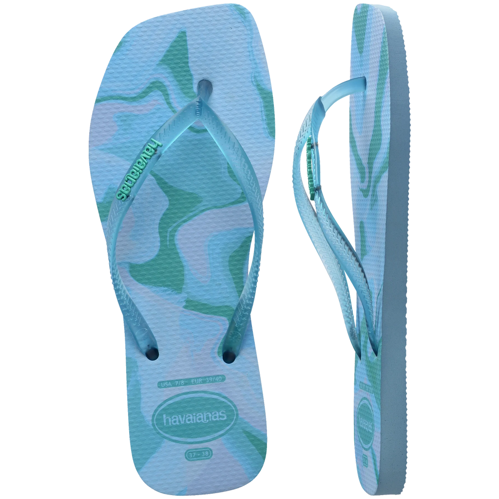 Women's Slim Square Jelly Flip Flops