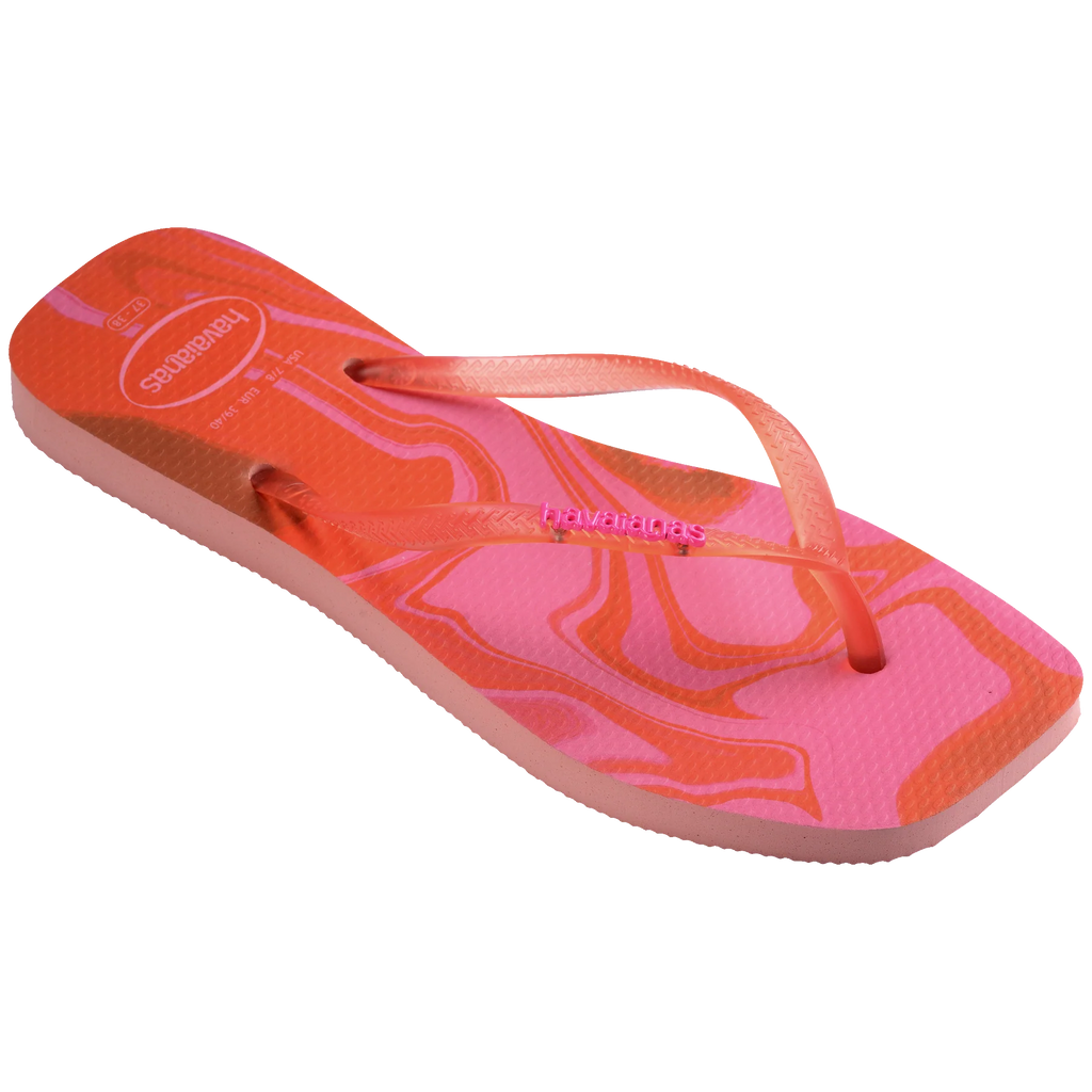 Women's Slim Square Jelly Flip Flops