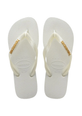 Women's Top Logo Metallic Flip Flops