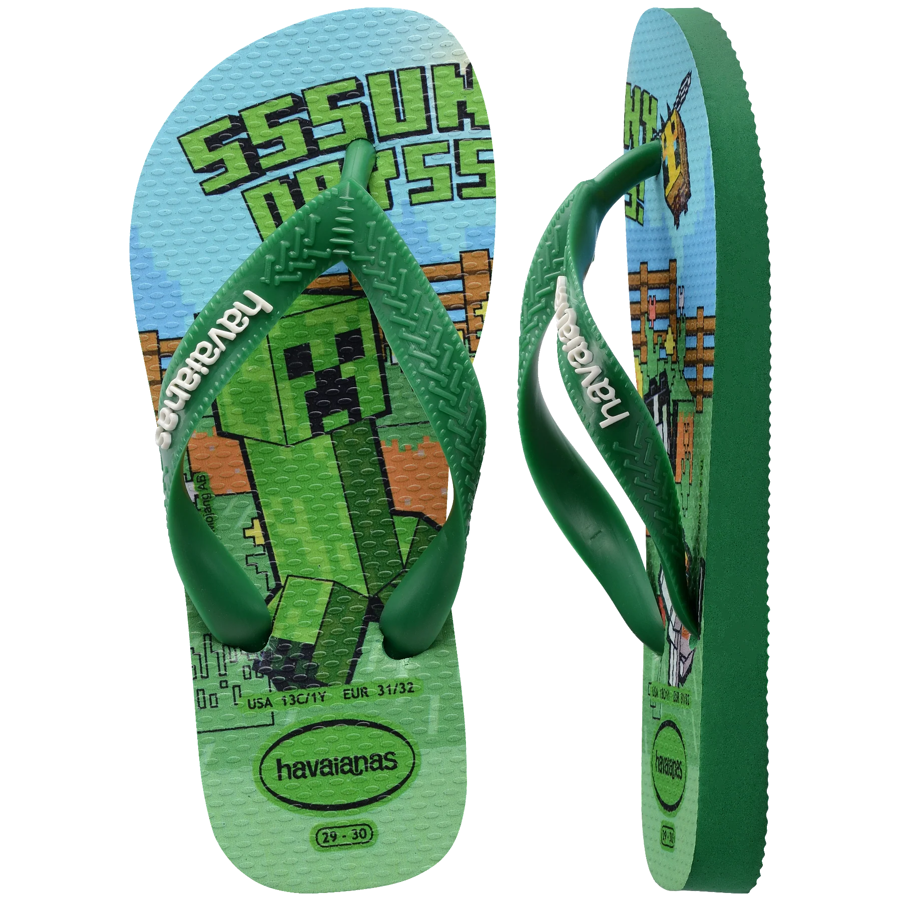 Kids' Minecraft Top Flip Flops