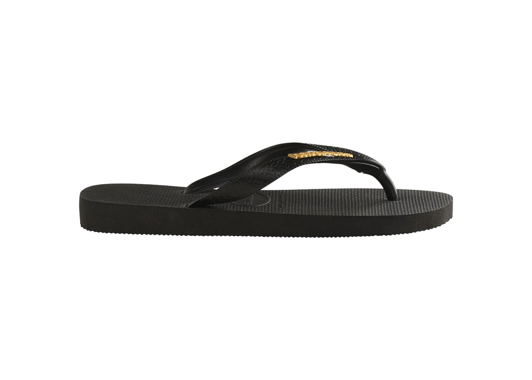 Women's Top Logo Metallic Flip Flops