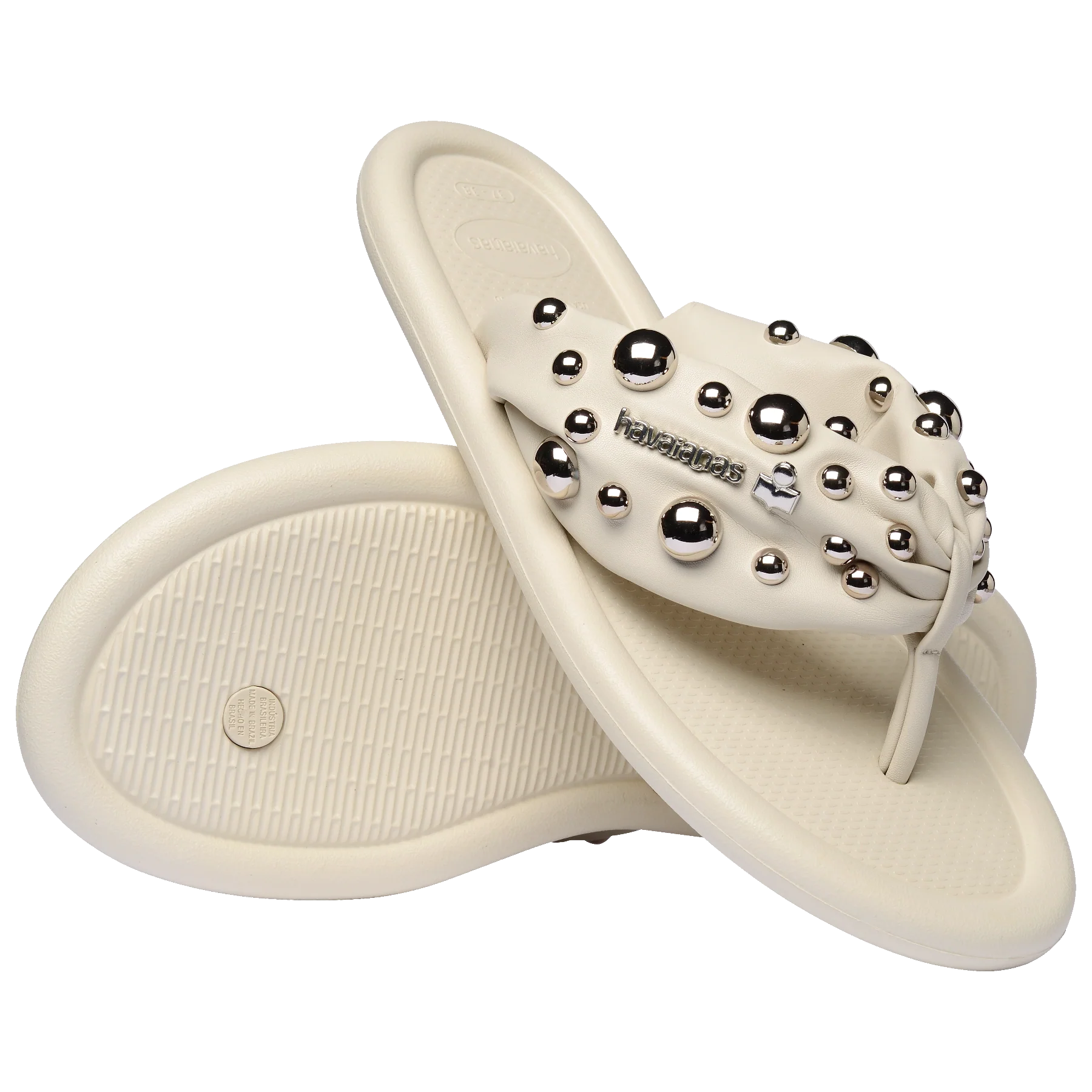 Women's Isabel Marant Maxi Puffed Studs Flip Flops