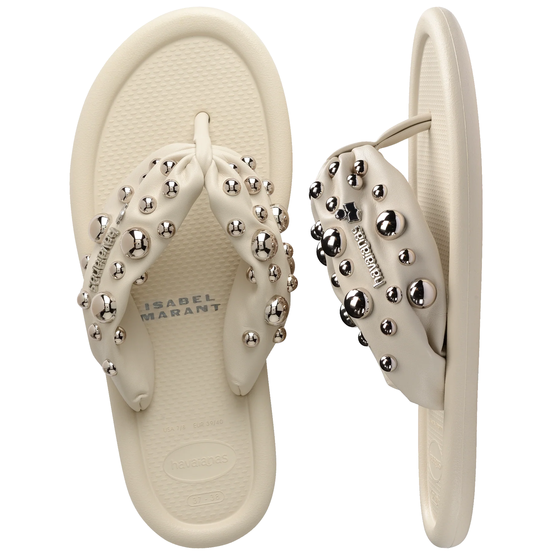 Women's Isabel Marant Maxi Puffed Studs Flip Flops