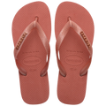 Women's Top Logo Metallic Flip Flops