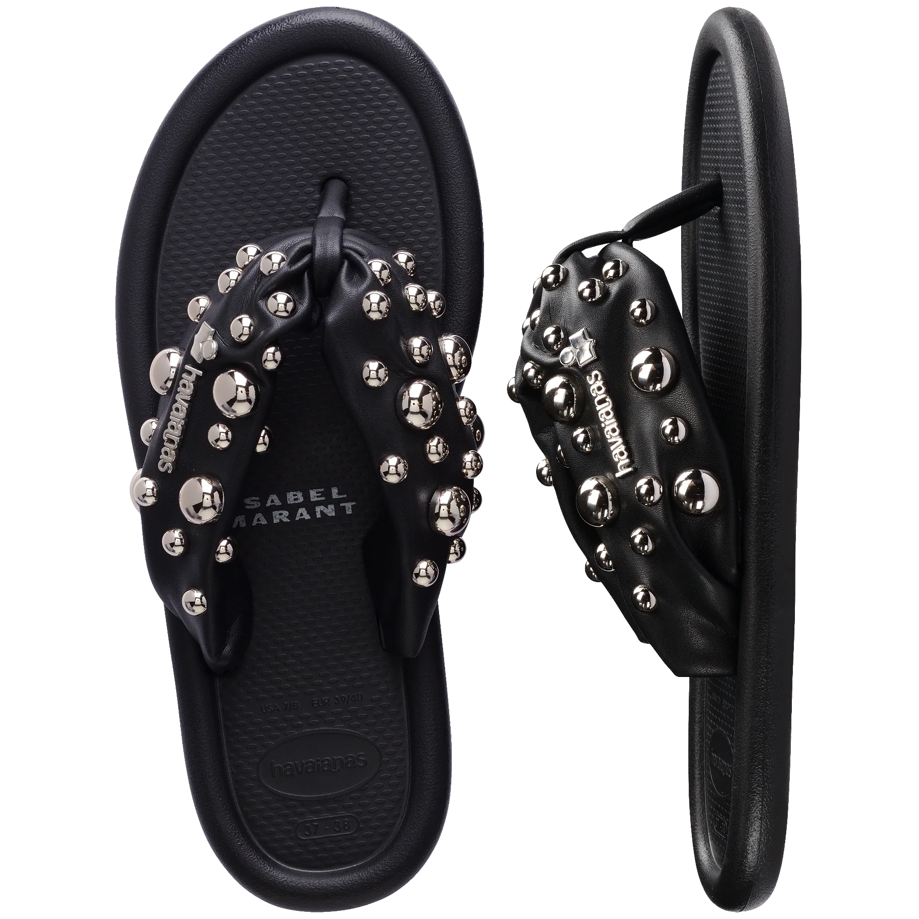 Women's Isabel Marant Maxi Puffed Studs Flip Flops