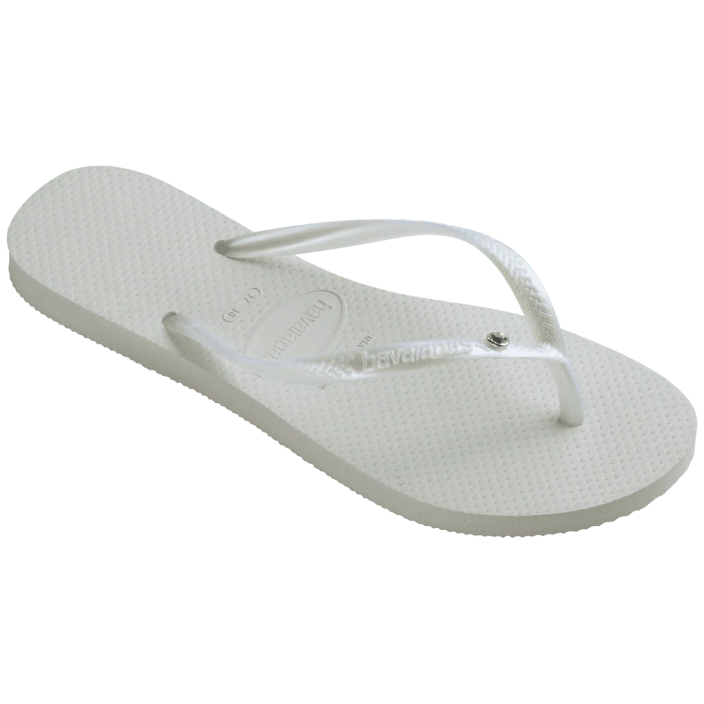 Women's Slim Crystal Flip Flops