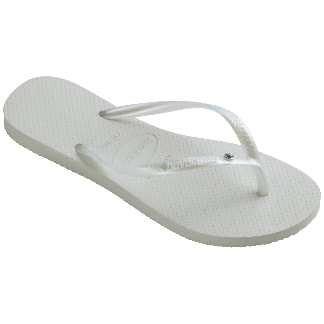 Women's Slim Crystal Flip Flops